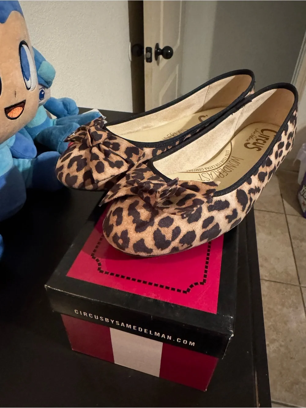 Circus by Sam Edelman Leopard Print Bow Ballet Flats - Picture 2 of 8